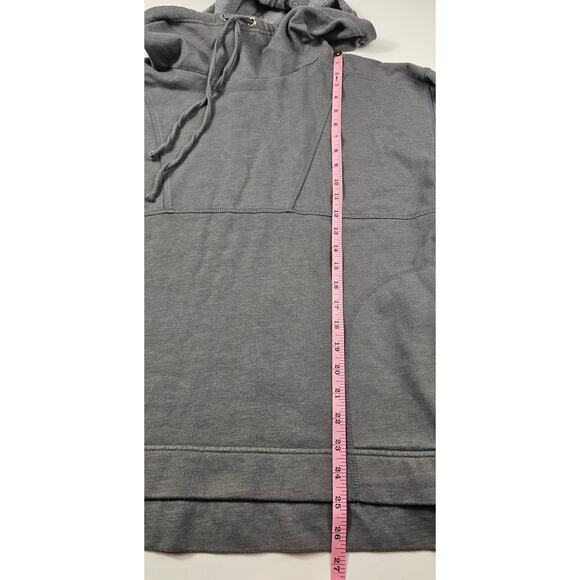 Coldwater creek PL PETITE L grey slub hoodie tunic sweater winter warm grey - Picture 7 of 8